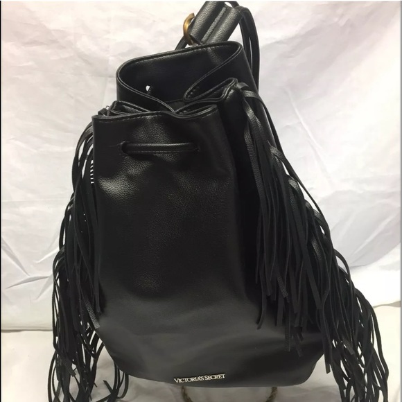 Victoria’s Secret Black fringed backpack - Picture 1 of 6